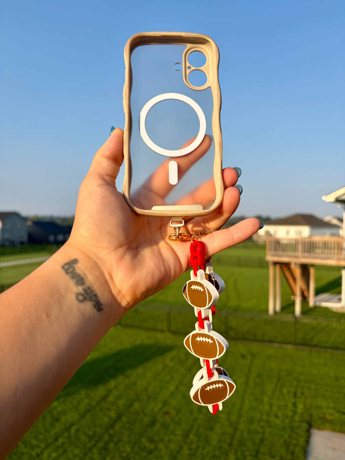 Football Phone Wristlet