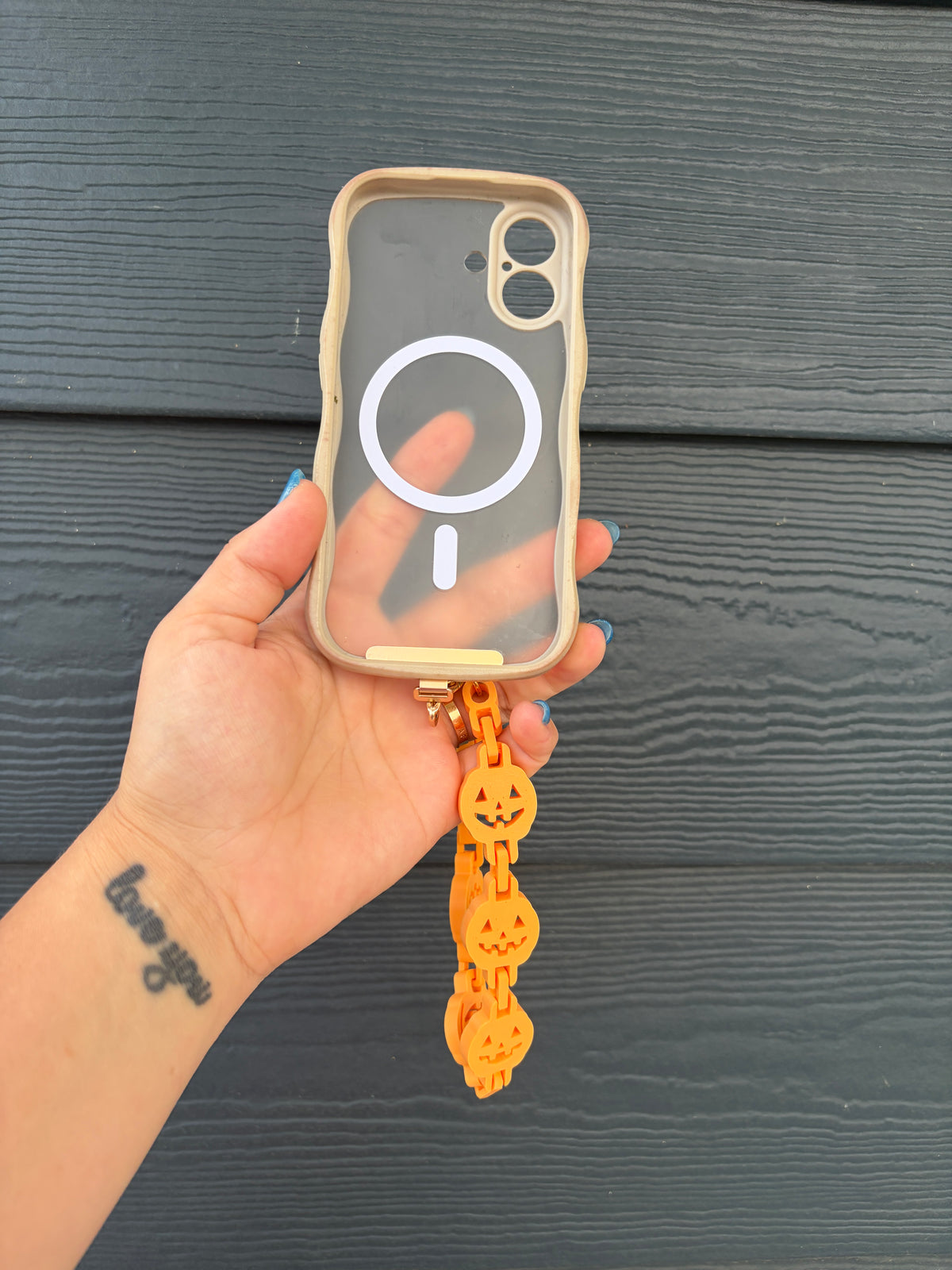 Pumpkin Phone Wristlet