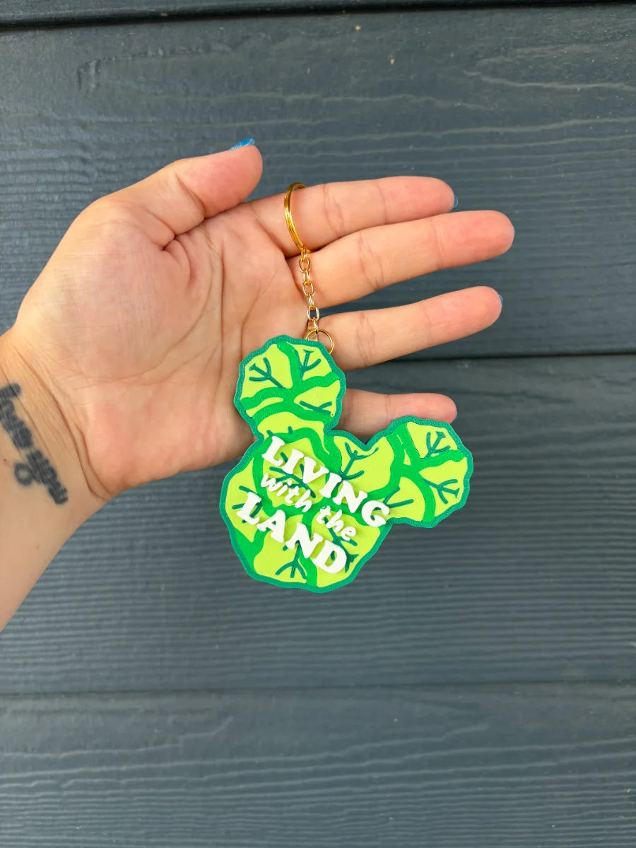 Living With The Land Lettuce Keychain