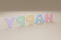 Standing Bubble Letters A–Z, 0–9, & and ! — Printable Files (STL + 3MF)