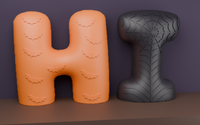 Halloween Standing Bubble Letters A–Z — Printable Files (STL + 3MF)