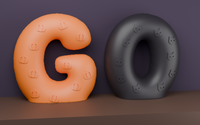 Halloween Standing Bubble Letters A–Z — Printable Files (STL + 3MF)