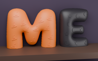 Halloween Standing Bubble Letters A–Z — Printable Files (STL + 3MF)