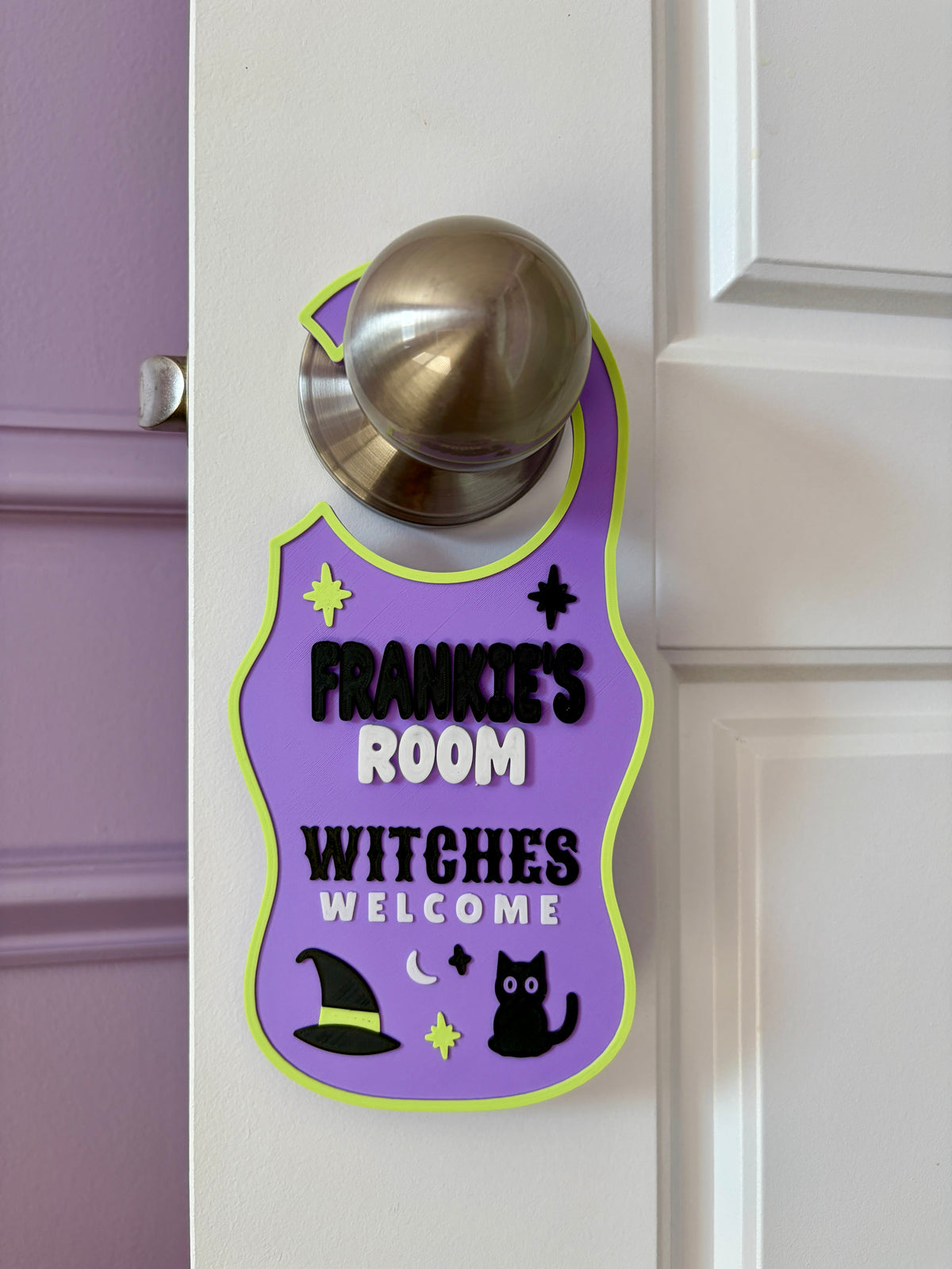 Witches Welcome Halloween Door Hanger | STL + 3MF 3D Print Files