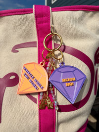 Gemstone Charm Keychain Collection | Customizable STL + 3MF Digital Files