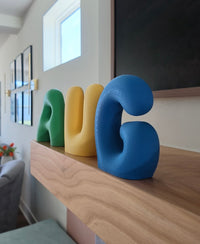 Standing Bubble Letters A–Z, 0–9, & and ! — Printable Files (STL + 3MF)