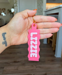 Wavy Name Keychain — Printable Files (STL + 3MF)