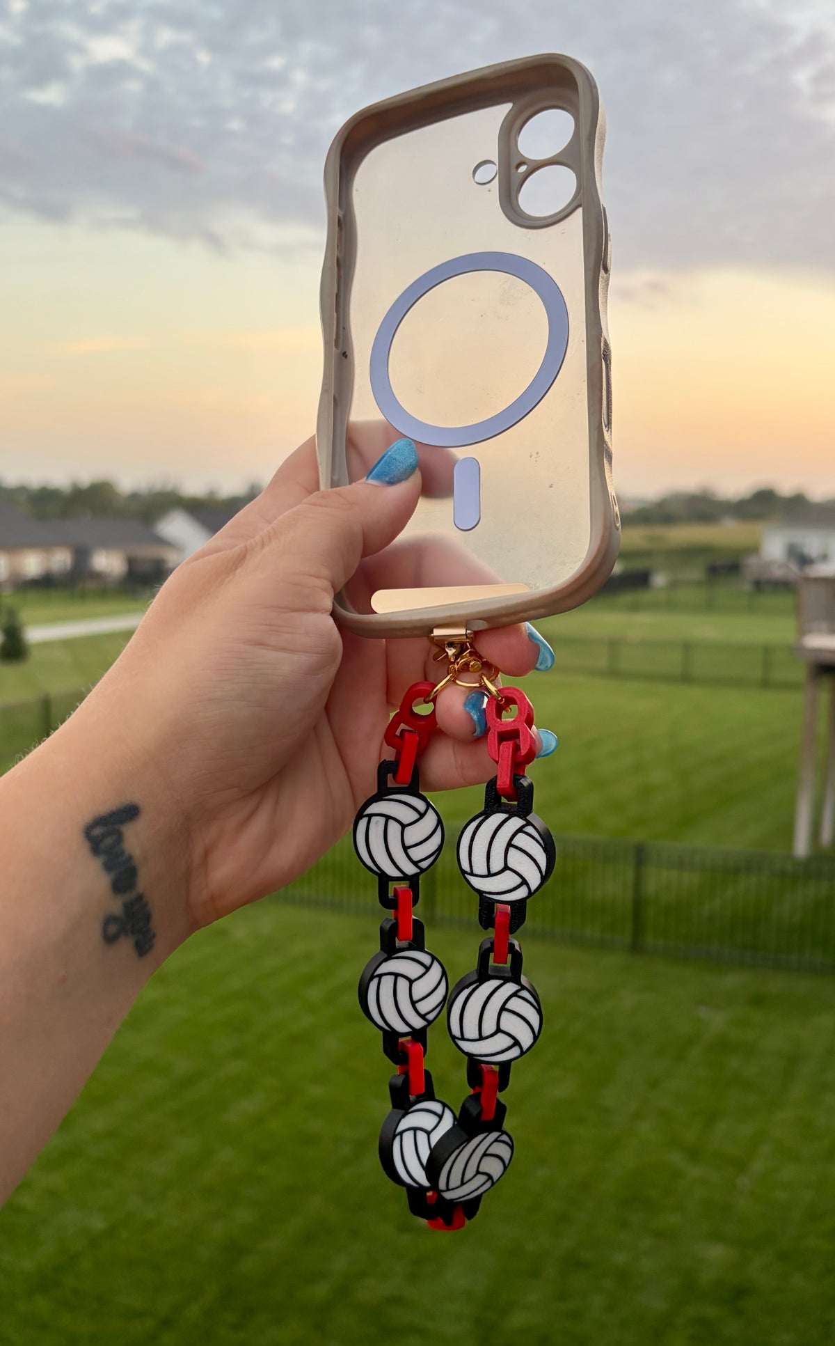 Volleyball Phone Wristlet — Printable Files (STL + 3MF)