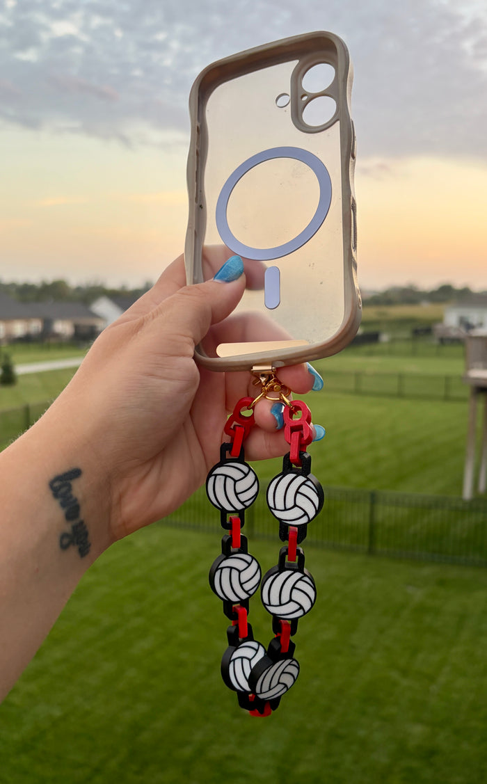 Volleyball Phone Wristlet — Printable Files (STL + 3MF)