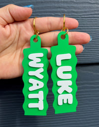 Wavy Name Keychain — Printable Files (STL + 3MF)