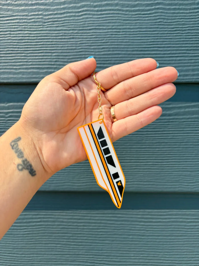 Futuristic Monorail Keychain
